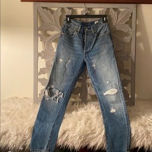 Levi’s 501 S Jean - White Oak Cone Denim (Size 25)